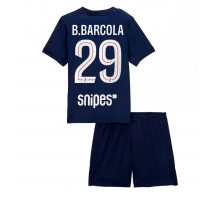 Paris Saint-Germain Bradley Barcola #29 Koszulka Podstawowa dzieci 2025-26 Krótki Rękaw (+ krótkie spodenki)